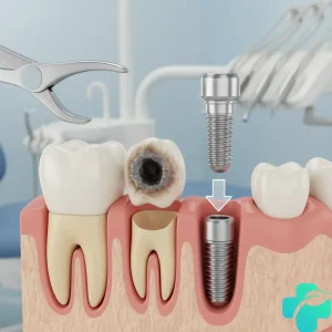 ایمپلنت فوری بعد کشیدن دندان عقل