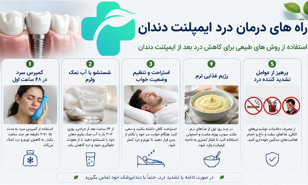 درمان درد بعد ایمپلنت